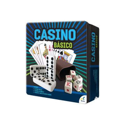 Novelty - D-587 Casino clasico con caja metalica