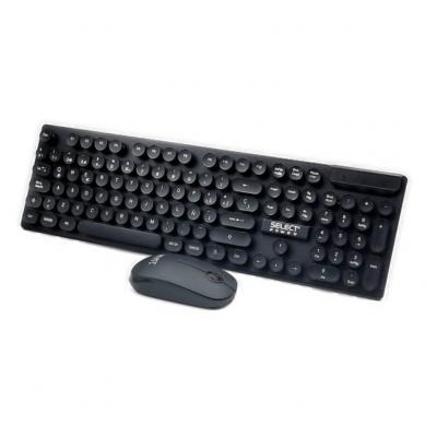 Select Power - RETROKEY-SP NEGRO Combo de teclado y mouse inalámbrico