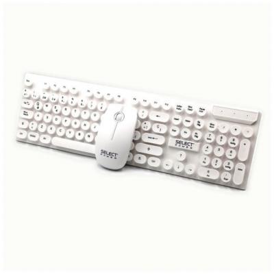 Select Power - RETROKEY-SP BLANCO Combo de teclado y mouse inalámbrico blanco